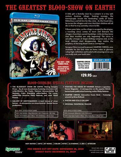 Cult Classic Vampire Circus Now On Blu Ray Dvd Hnn