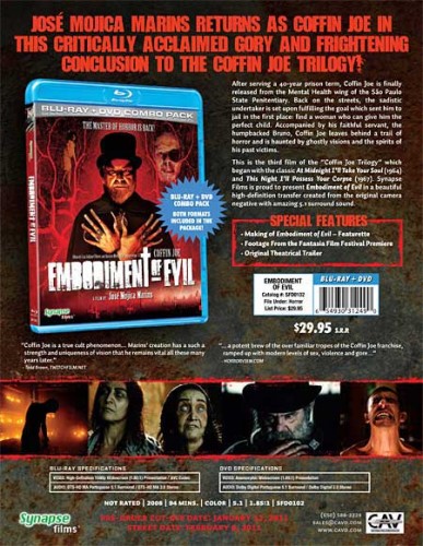 Coffin Joe returns with the BR release of 'Embodiment of Evil' | HNN