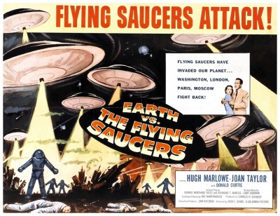 Earth Vs Flying Saucers lobby card