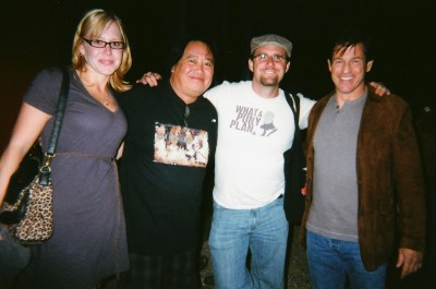 left to right: Kady Moore, Albert Pyun, david j. moore, and Michael Pare. Photo by Cynthia Curnan. Courtesy of david j. moore.