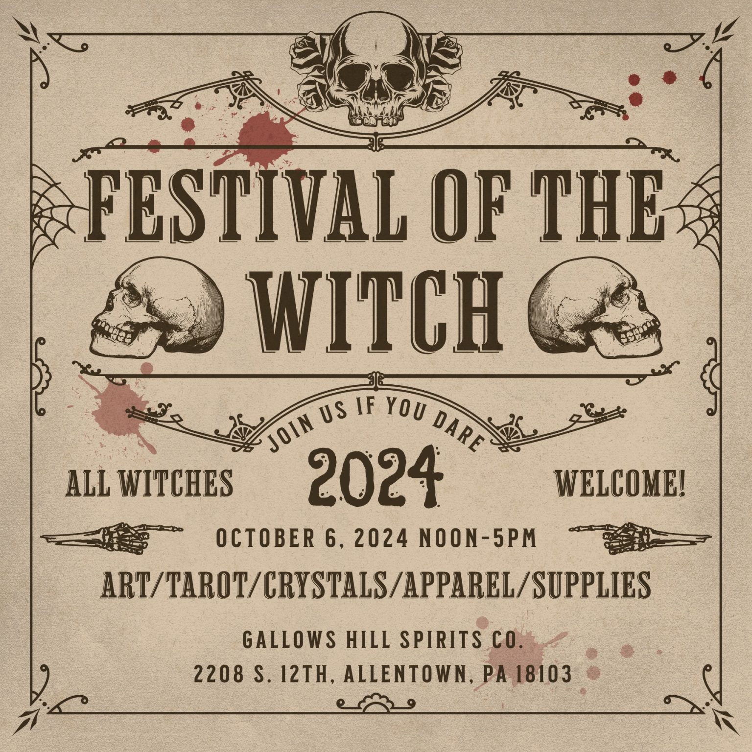 Festival of the Witch October 6, 2024 at Gallows Hill Spirits HNN