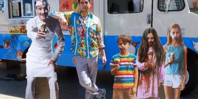 Stationed outside of Caesars Palace, Eli Roth served up some scares and sweet treats at CinemaCONE