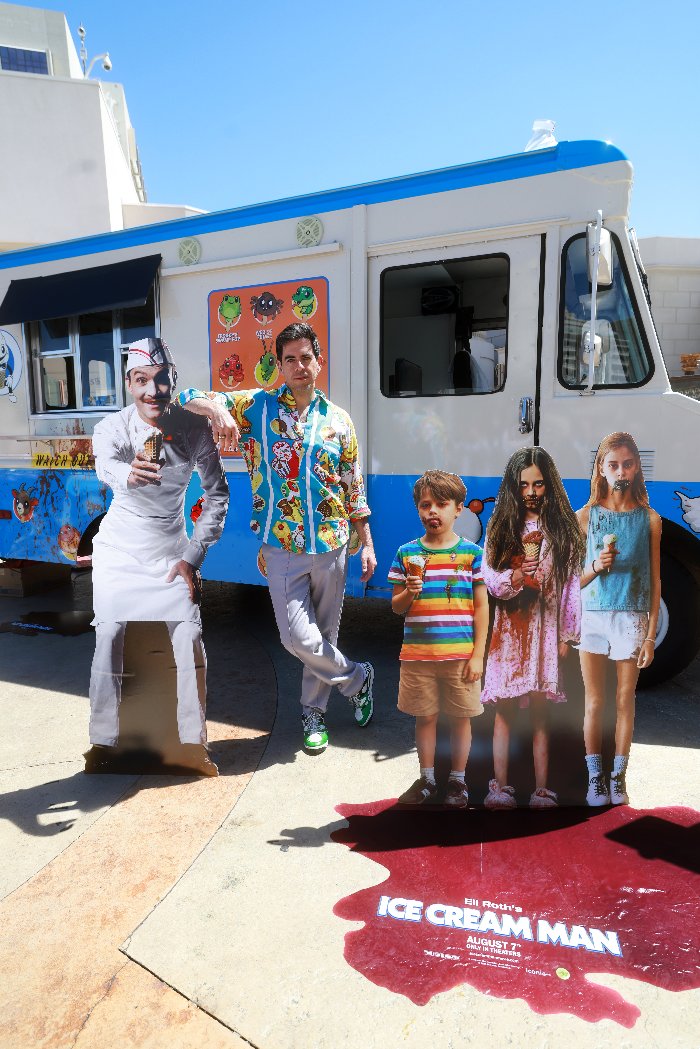 Stationed outside of Caesars Palace, Eli Roth served up some scares and sweet treats at CinemaCONE